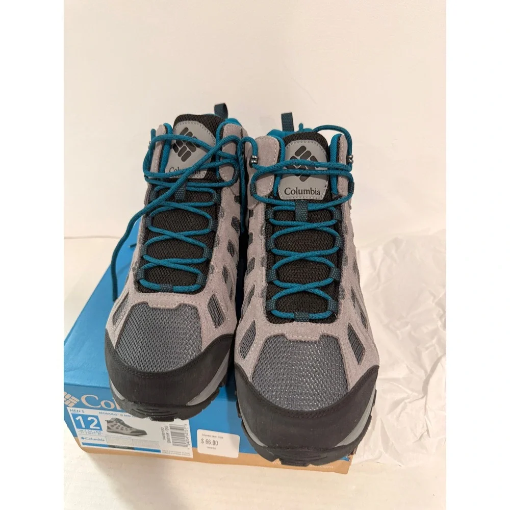 Columbia Redmond III Mid Waterproof Hiking Boots Graphite Black Teal